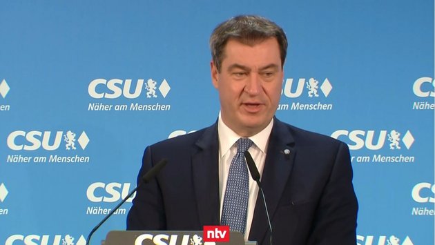 Markus Söder, Ministerpräsident des Freistaats Sachsen; Screenshot: n-tv