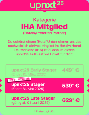 Ticket-Stufe "Stager" für IHA-Mitglieder