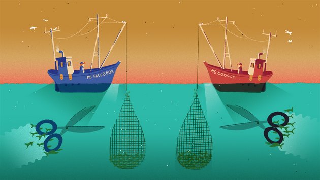 1Den datenfischenden Plattformen die Schleppnetze auftrennen; © Oliver / CC-BY .0