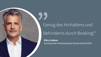 Statement von Otto Lindner zu Beweissicherungsmaßnahmen bei Booking.com
