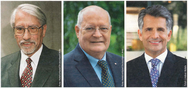 1IHA-Vorsitzende eines Vierteljahrhunderts: (v.l.) Dieter Bauer (199 bis 00), Fritz G. Dreesen (00 bis 016), Otto Lindner (seit 016)