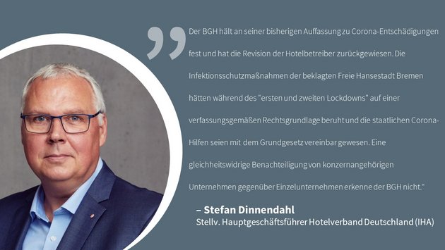 Statement von Stefan Dinnendahl zur BGH-Entscheidung vom 11.04.2024 hinsichtlich der Ausgestaltung der staatlichen Corona-Hilfen