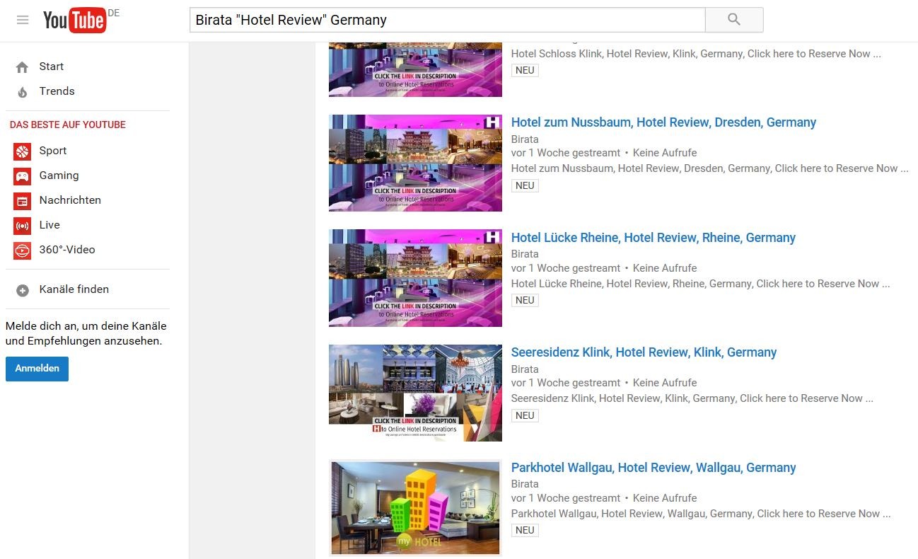 Screenshot YouTube