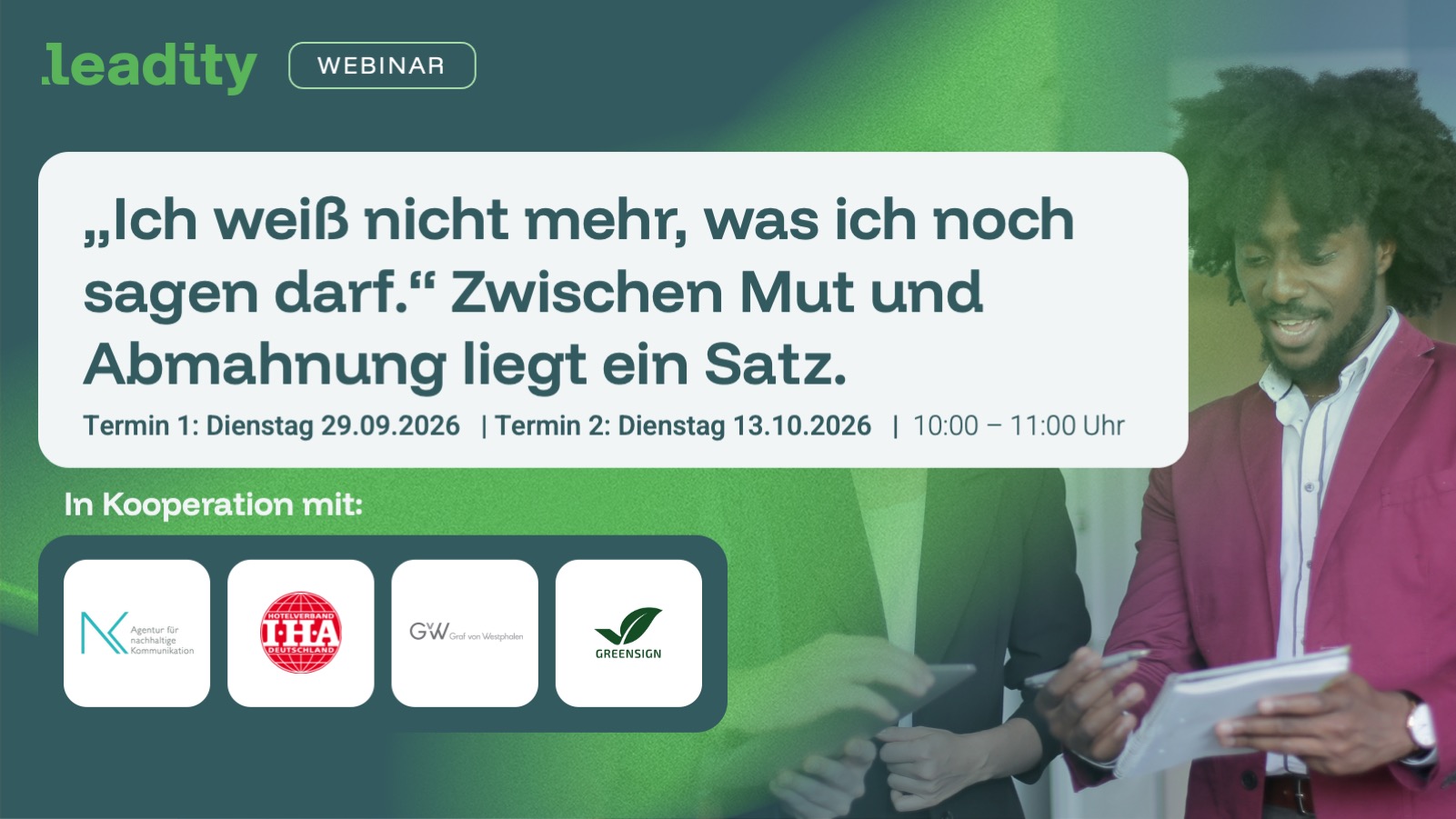 Werbung für EmpCo-Webinar von leadity 