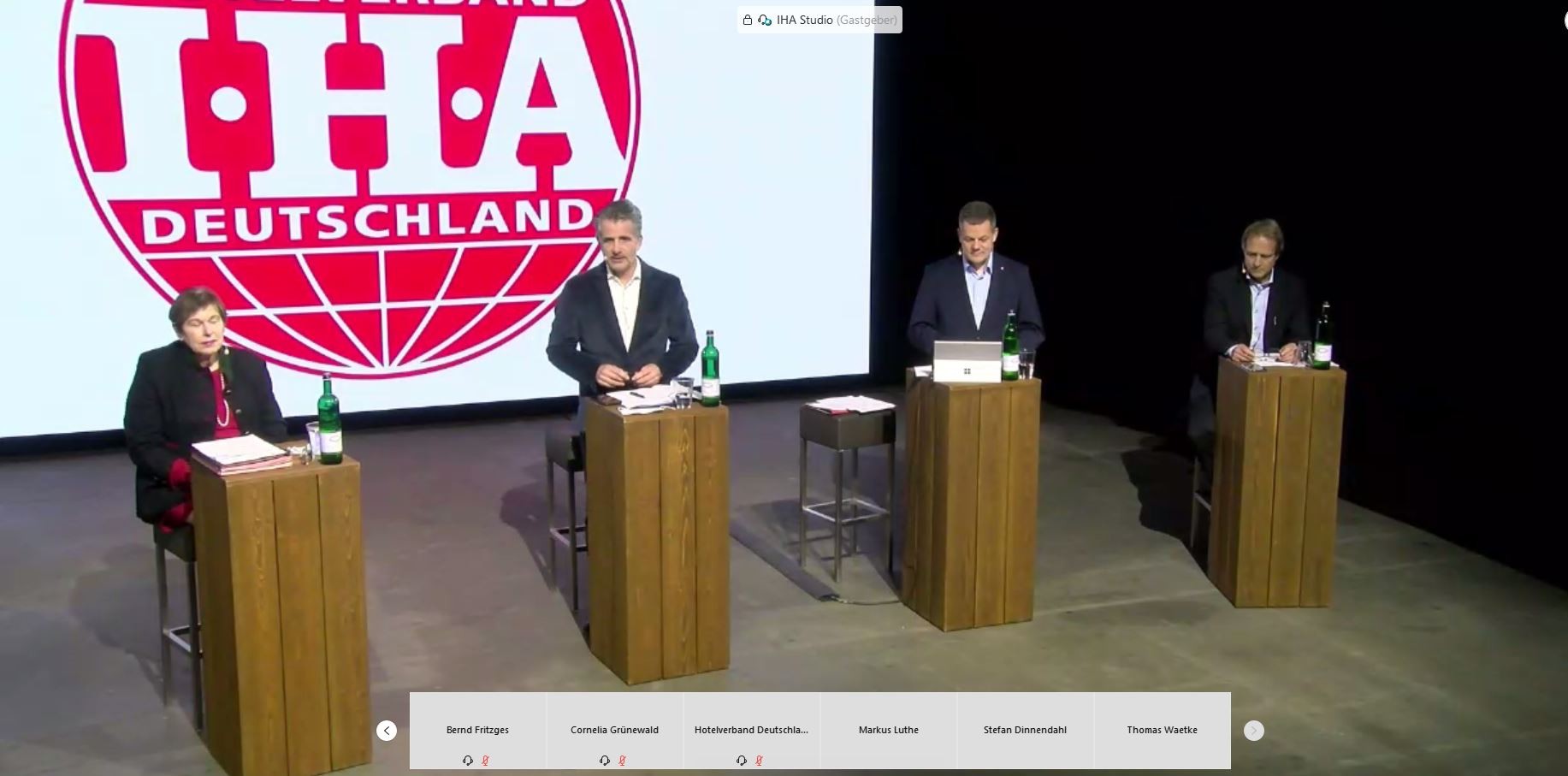Screenshot der IHA-Mitgliederversammlung vom 09.12.2020; © IHA