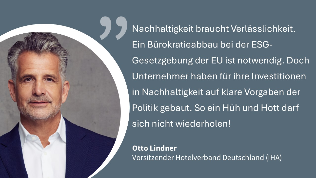 Statement von Otto Lindner zu den Omnibus-Vereinfachungen der Europäischen Union 